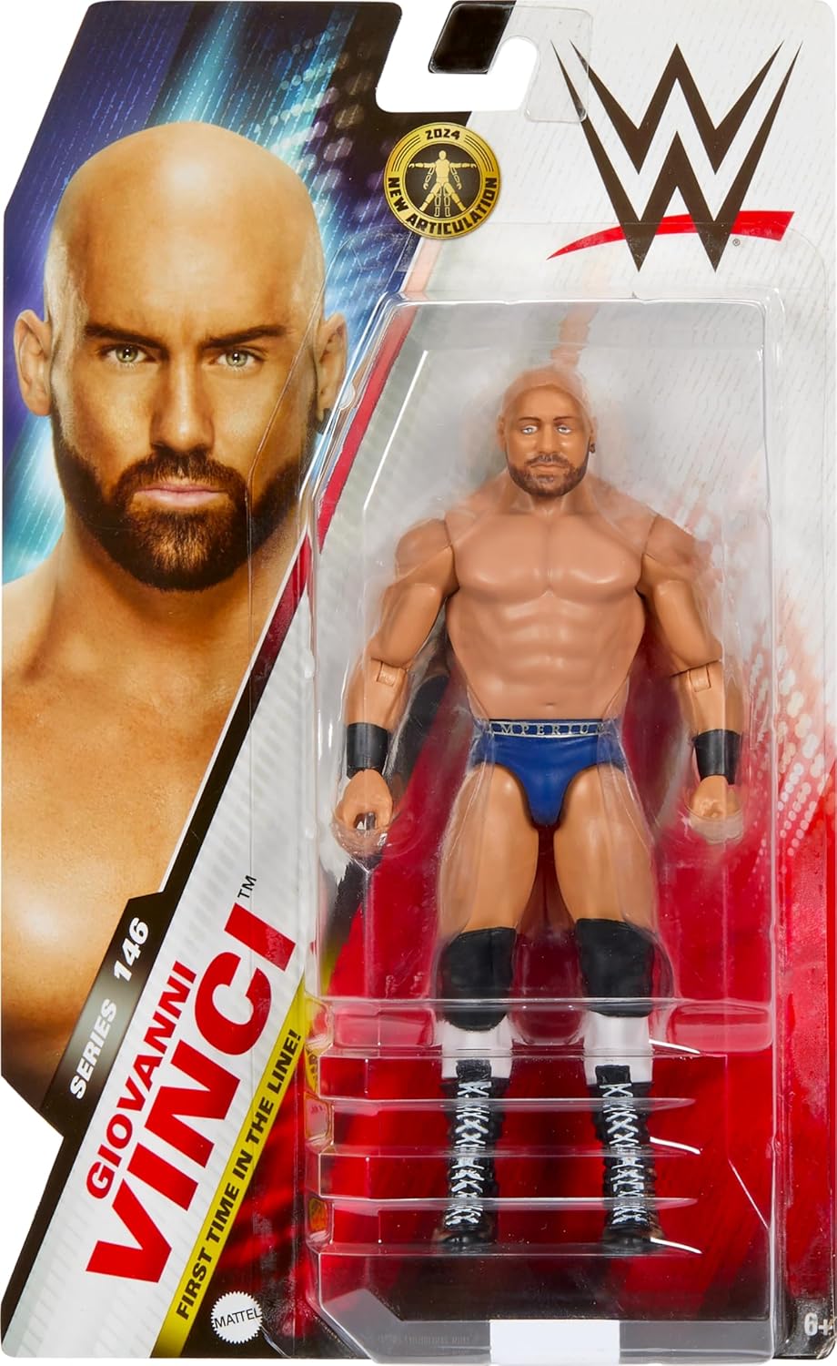 Mattel WWE Action Figure, 6-inch Collectible Giovanni Vinci with 10 Articulation Points & Life-Like Look