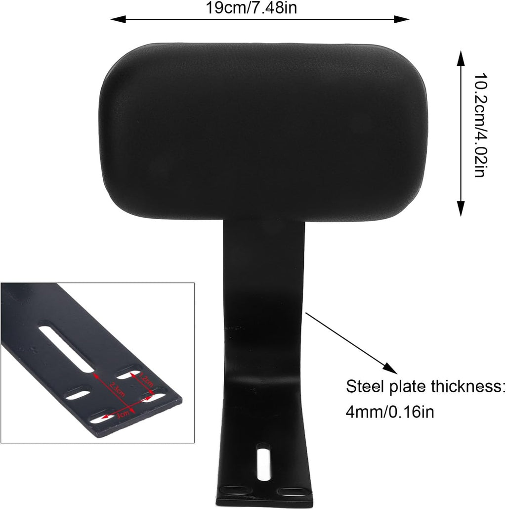 VGEBY Electric Bicycle Backrest, Electric Bicycle Rear Passenger Seat Backrest with Metal Support U Shape Comfortable Black Bike Seat with Backrest Bike Seat with Backrest Backrest for Bike Seat