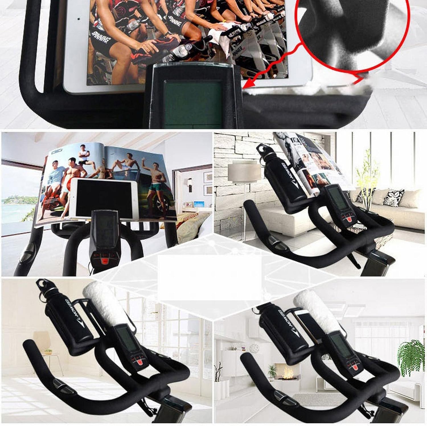 Stationary Bike Indoor Cycling Bike Trainer Belt Spinning Bike Fast Weight Loss Ultra Quiet Pedal Exercise Bicycle