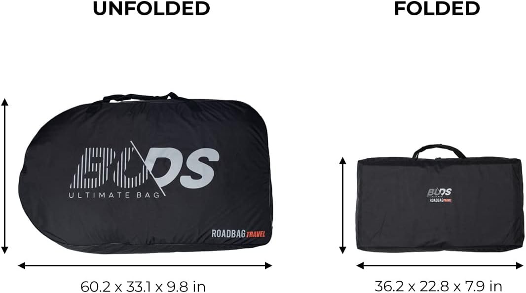 Buds-Sports US - ROADBag Travel Plus | Versatile Fully Padded Bike Travel Bag | Remove Front Wheel Only | Ideal for Ground and Air Transportation | All Road, Gravel Bikes and E-Bikes up to 700C/45