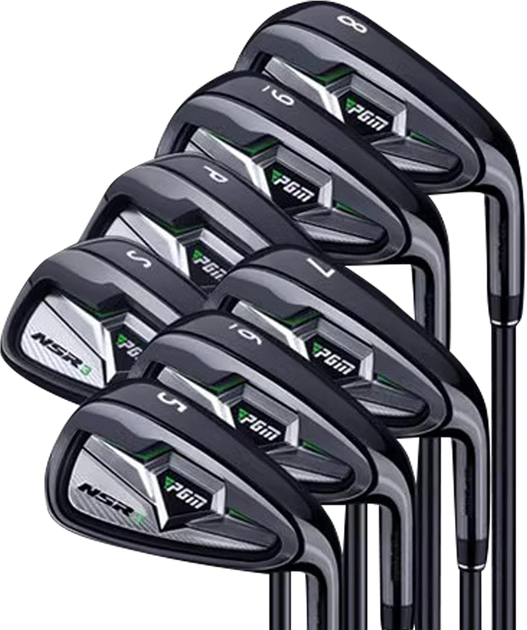 PGM Men's Complete Golf Club Sets - 12 Pieces - 3 Wood (#1,3,5), 1 Hybrid (#4H), 6 Irons(#5,6,7,8,9,PW), 1 Sand Wedge (52°), 1 Putter - Golf Stand Bag, Right Handed