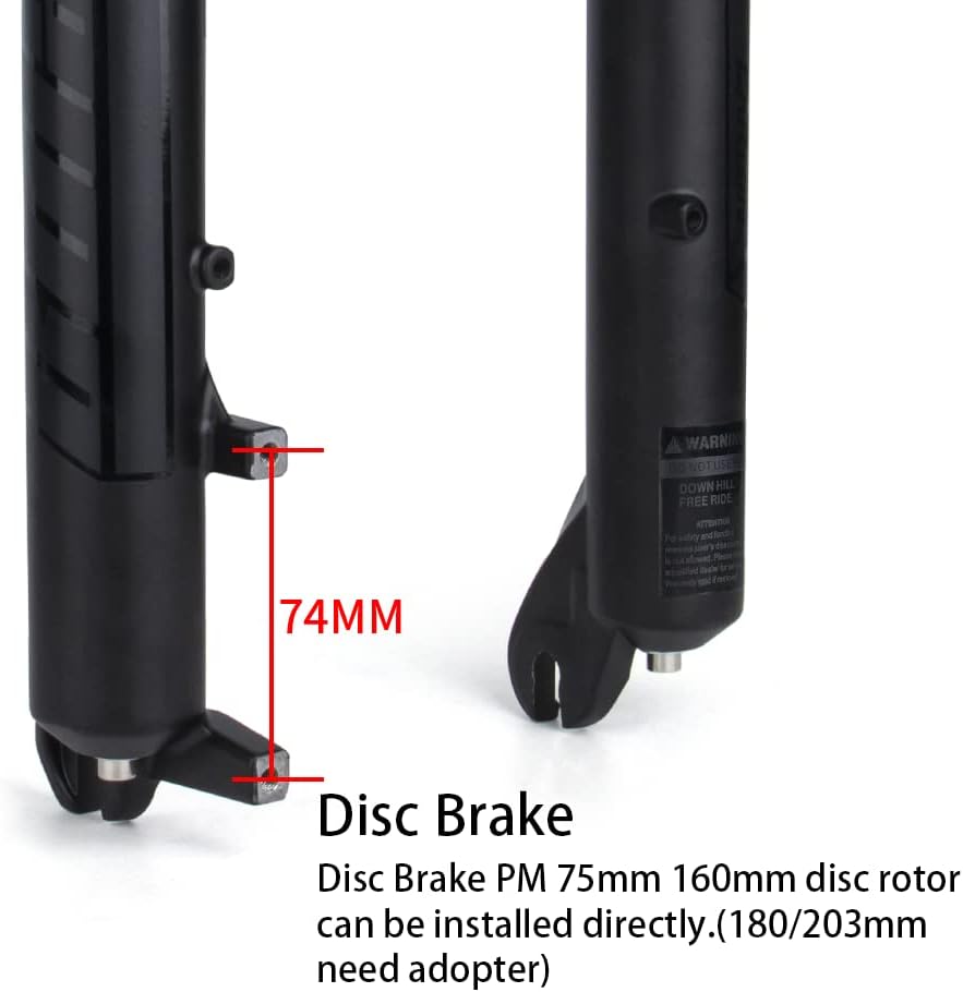 Suspension Forks 1 Pcs Double Shoulder Snow Front Fork 20 * 4.0inch / 26 * 4.0 Inch MTB Fork 130mm Travel Air Supension Bike Fork E-Bike Fork MTB Forks