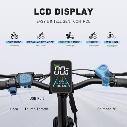 FREESKY 1200W Motor 48V 20Ah Removable Battery with Samsung Cells Full Suspension,29MPH+ Up to 90 Miles Step-Thru Folding Electric Bike for Adults, 20'' Fat Tire Dual Hydraulic Brakes Electric Bicycle