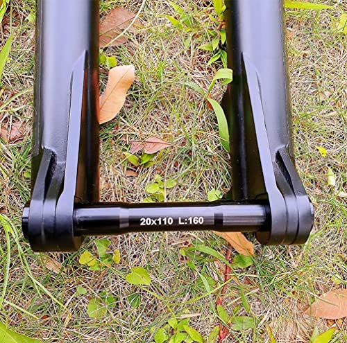 HAGNZHE Downhill Air Fork 26 27.5 29 Inch Bike Suspension Fork Travel 160mm Rebound Adjust Front Fork Double Shoulder Thru Axle 20x110mm Boost Fork (Color : Blue, Size : 27.5inch)