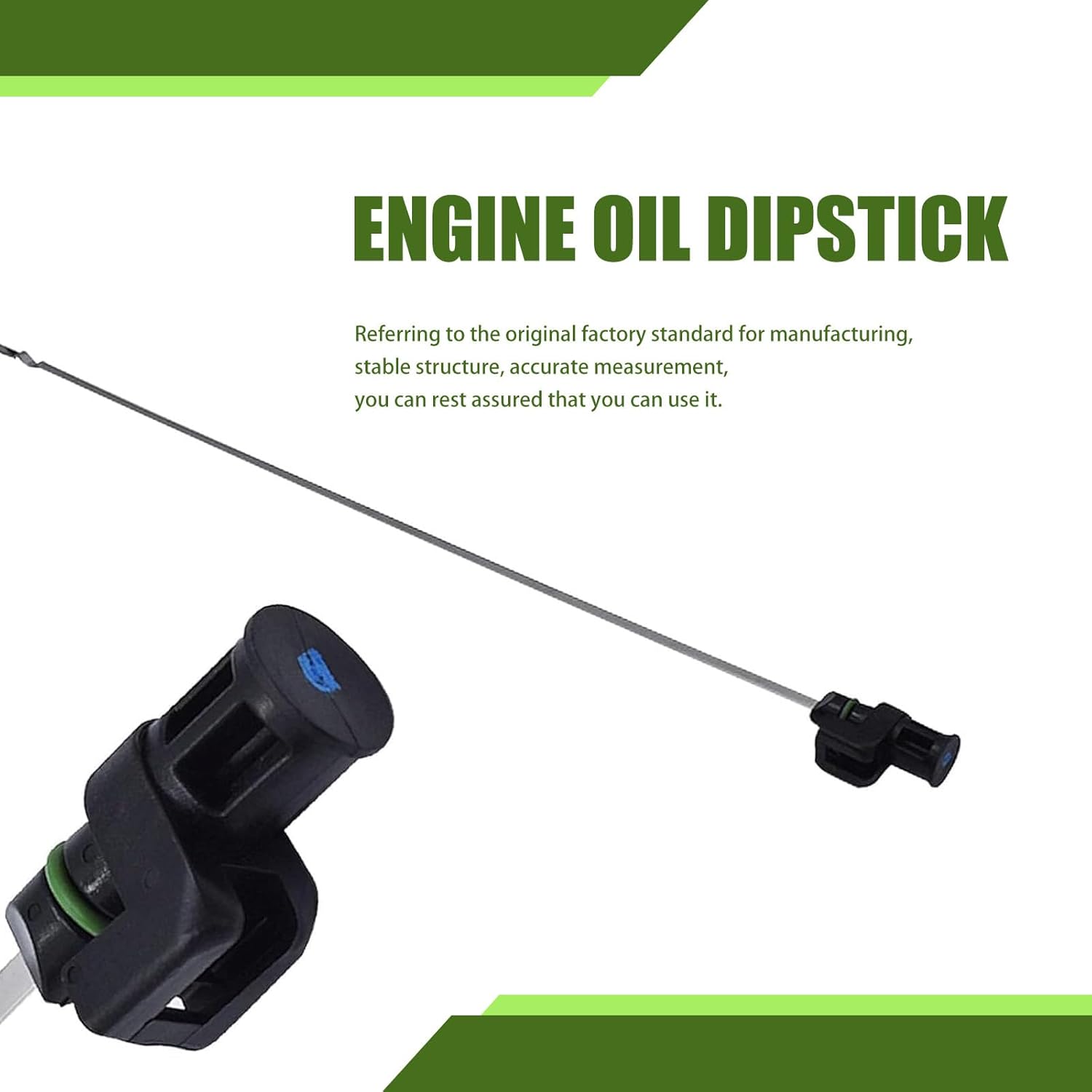 1 PC Car Transmission Dipstick, 23.8" x 1.18" Immersion Measuring Engine Oil Level Dipstick Indicator, Replacement OEM No. 31086-JA00A Accessory, Maintenance Accessory for Most Cars (Black)