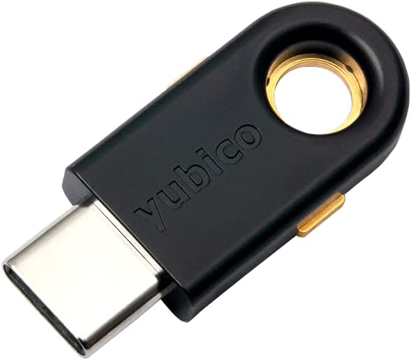 Yubico - YubiKey 5C Nano - Two Factor Authentication USB Security Key, Fits USB-C Ports - Protect Your Online Accounts with More Than a Password, FIDO Certified USB Password Key, Extra Compact Size Pack of 2